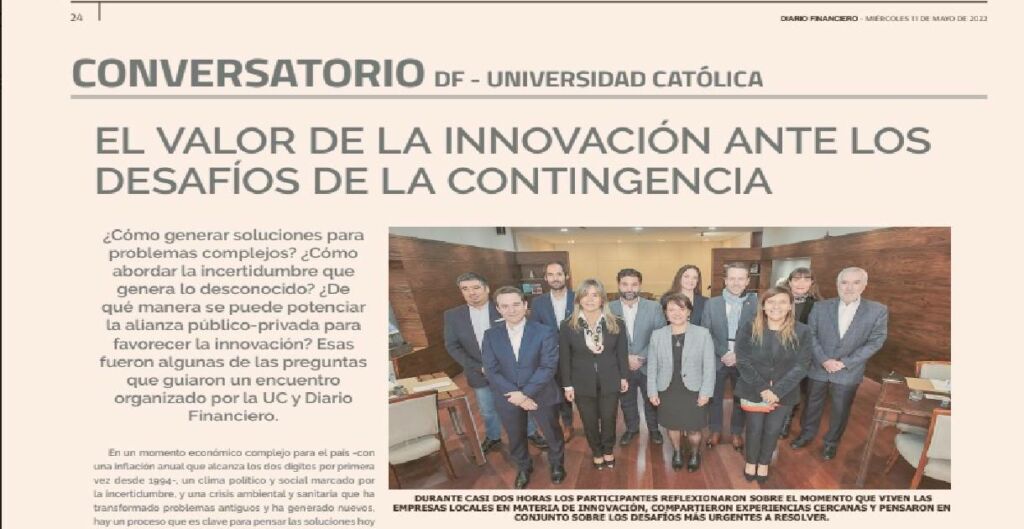 La UC y DF realizan conversatorio sobre el valor de la innovación ante los desafíos de la contingencia