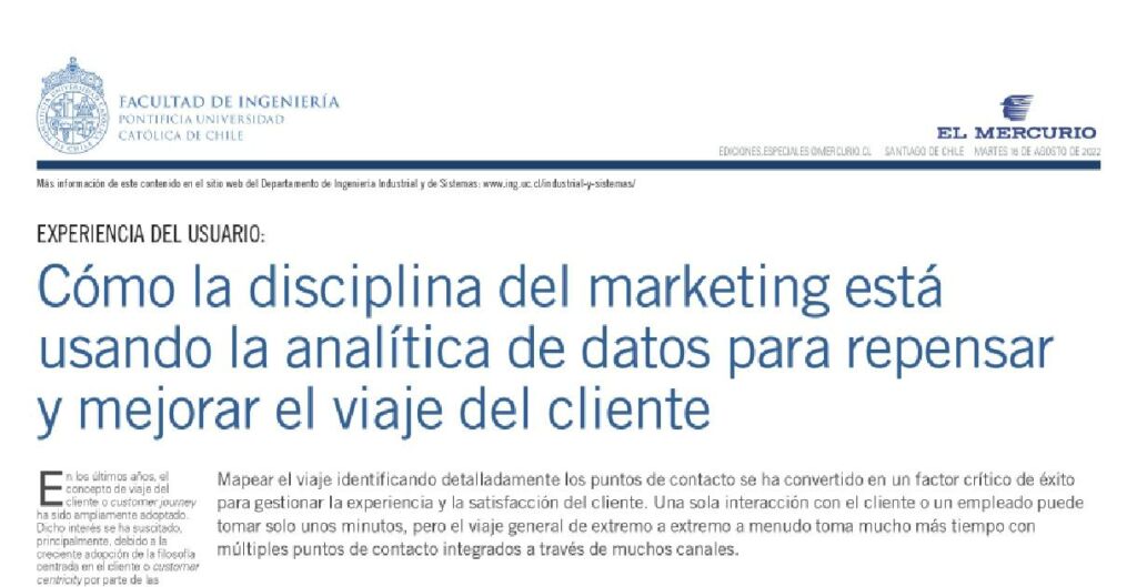 experiencia del usuario, analítica de datos, viaje del cliente