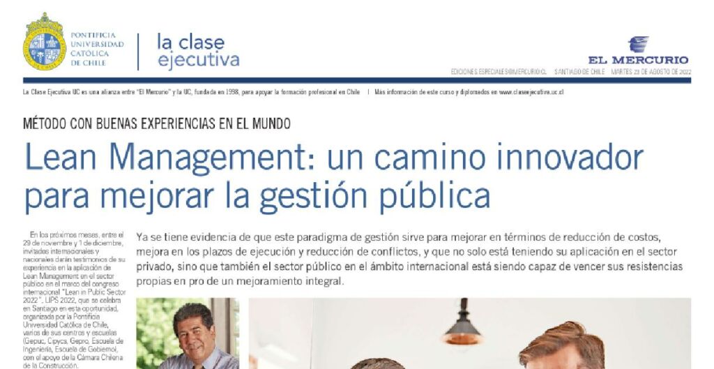 lean management, proyectos, construcción, Clase Ejecutiva UC